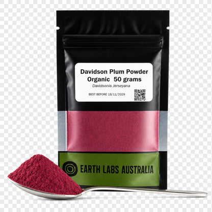 5 Bags Organic Dried Davidson Plum Powder: 20 grams  Davidsonia Jerseyana (Wholesale)